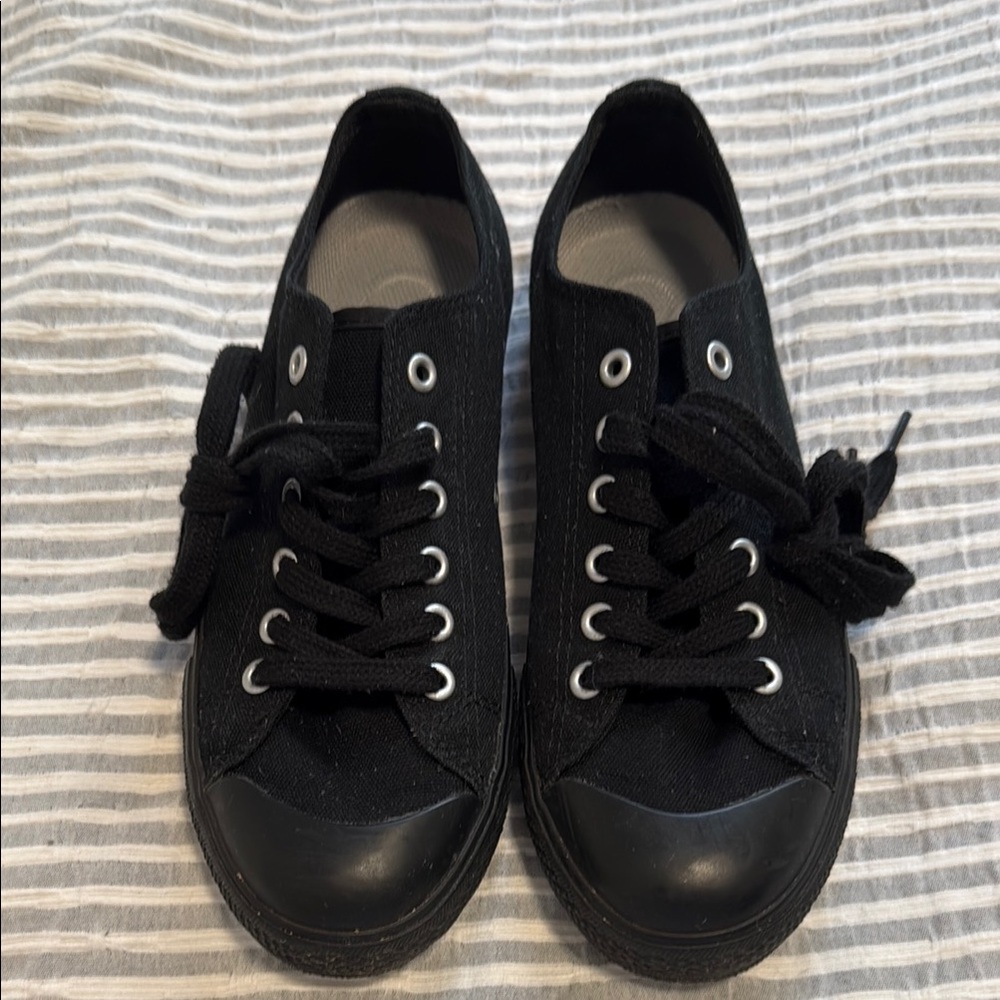 Muji Black Canvas Sneakers 6